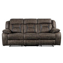 Madrona Double Reclining Sofa in Dark Brown 9989DB-3