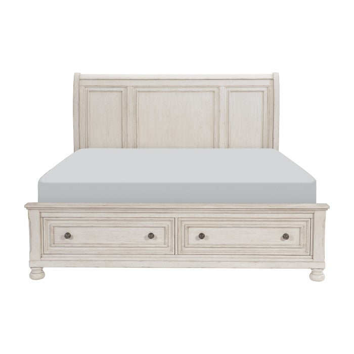 Bethel (3) California King Platform Bed with Footboard Storage