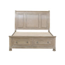 Bethel-(3) Queen Platform Bed with Footboard Storage image