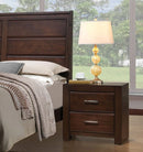 Acme Oberreit 2 Drawer Nightstand in Walnut 25793