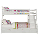 Bunk Bed (T/F) w/Trundle (Full) & Storage