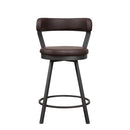 5566-24BR - Swivel Counter Height Chair, Brown