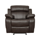Marille Double Glider Reclining Chair in Brown