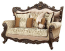 Acme Furniture Shalisa Loveseat with 5 Pillows in Walnut 51051