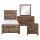 Corbin 4 & 5 Piece Twin Bed Set Oak image
