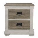 Arcadia Nightstand in White & Weathered Gray 1677-4