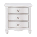 Meghan 3 Drawer Nightstand in White 2058WH-4