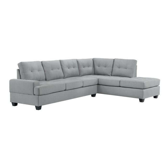 9367GYSC - (2)2-Piece Reversible Sectional with Drop-Down Cup Holders