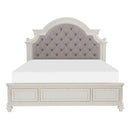 Baylesford Queen Upholstered Panel Bed in Antique White 1624W-1
