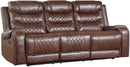 Putnam Double Reclining Sofa with Drop-Down in Brown 9405BR-3