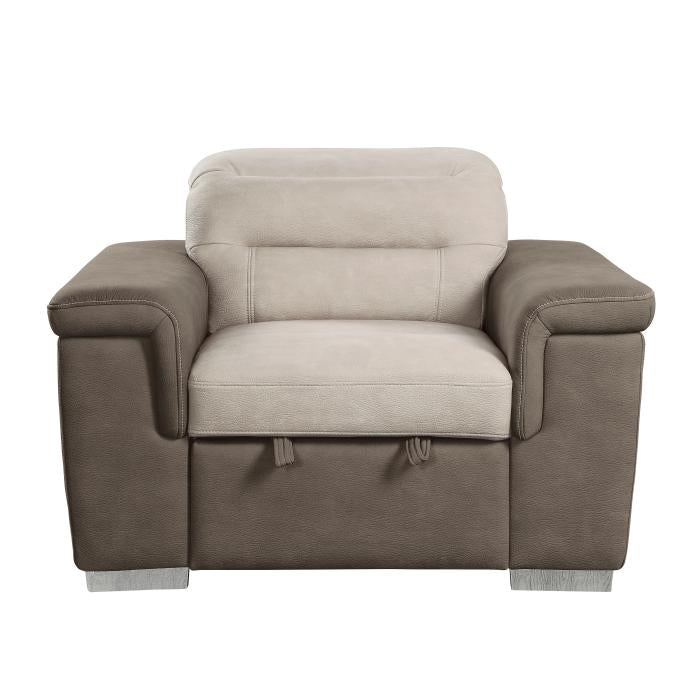 9808-1 - Chair with Pull-out Ottoman