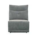 Tesoro Armless Chair in Dark Gray 9509DG-AC