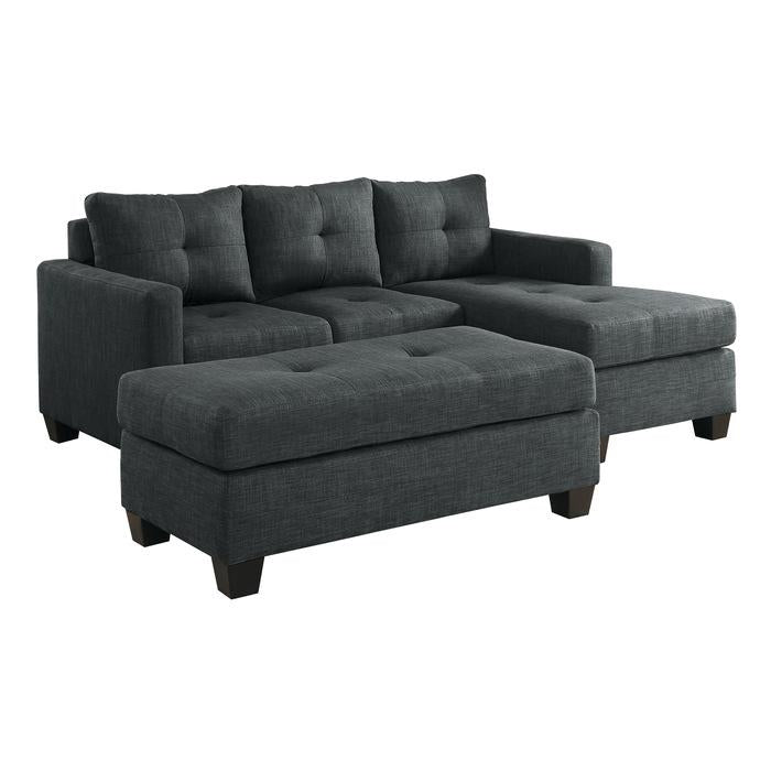 9789DG2OT - (2)2-Piece Reversible Sofa Chaise with Ottoman