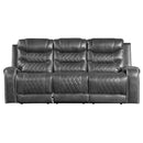 Putnam Power Double Reclining Sofa with Drop-Down in Gray 9405GY-3PW