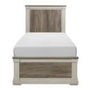 Arcadia Twin Panel Bed in White & Weathered Gray 1677T-1