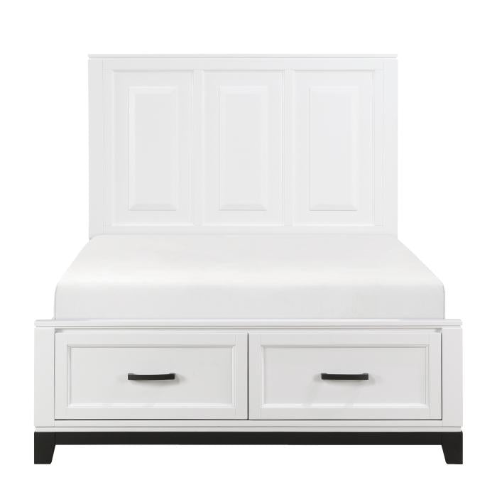 1450WHF-1-Youth (3) Full Platform Bed with Footboard Storage