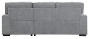 Morelia 2pc Sectional with Pull Out Bed and Right Chaise in Dark Gray 9468DG2RC2L