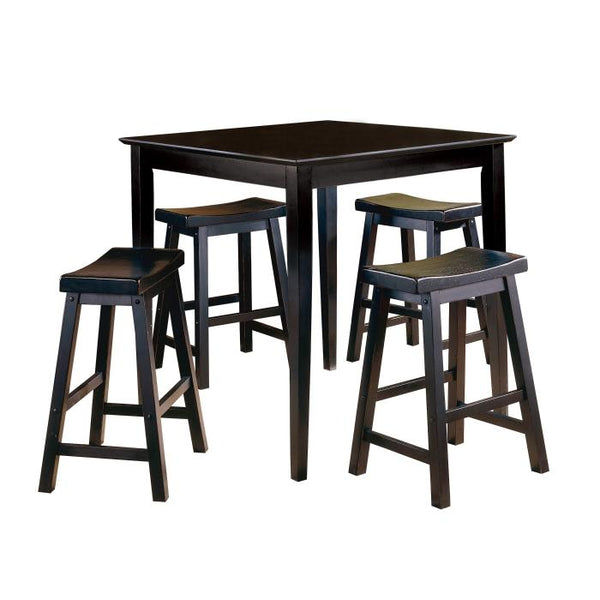 5302BK - 5-Piece Pack Counter Height Set, Black