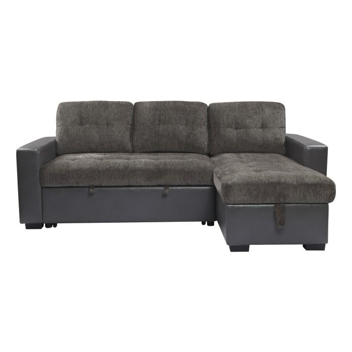 9540GYSC - (2)2-Piece Reversible Sectional with Pull-out Bed and Hidden Storage