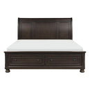 Begonia Queen Platform Bed in Gray 1718GY-1