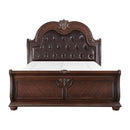 Cavalier Queen Sleigh Bed in Dark Cherry 1757-1