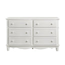 Clementine 6 Drawer Dresser in White B1799-5
