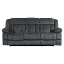 Laurelton Double Reclining Sofa in Charcoal 9636CC-3