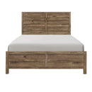 Mandan Queen Panel Bed in Weathered Pine 1910-1