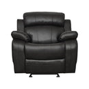 Marille Double Glider Reclining Chair in Black