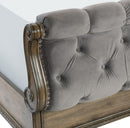 Rachelle Queen Sleigh Bed in Weathered Pecan 1693-1