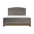 Rachelle Queen Sleigh Bed in Weathered Pecan 1693-1