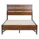 Holverson King Platform Bed in Rustic Brown & Gunmetal 1715K-1EK