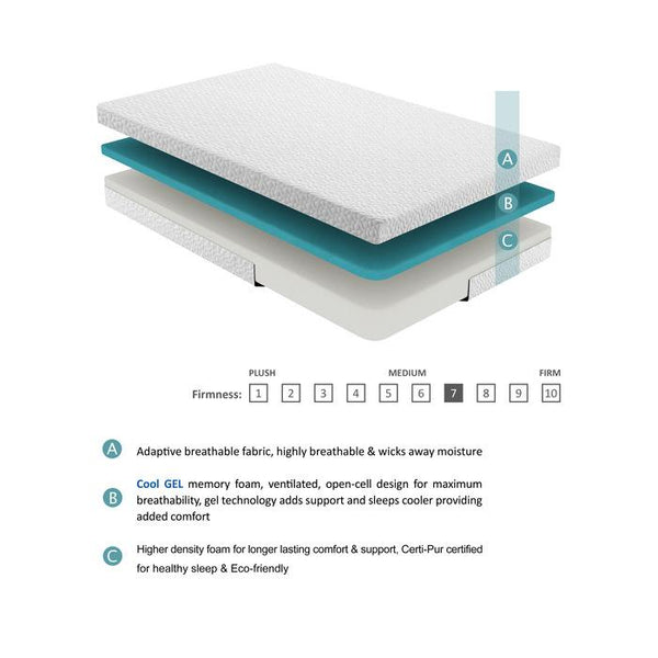 MT-NG06F - 6" Full Gel-Infused Memory Foam Mattress
