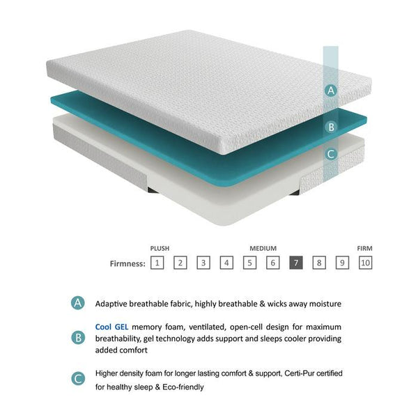 MT-NG08F - 8" Full Gel-Infused Memory Foam Mattress