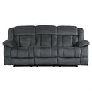 Laurelton Double Reclining Sofa in Charcoal 9636CC-3