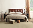 Brancaster Vintage Brown Top Grain Leather Queen Bed