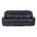 8516BU-3 - Double Reclining Sofa with Center Drop-Down Cup Holders, Magazine bag, Receptacles and USB Ports