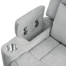 Motion Loveseat w/Console & Storage Arm